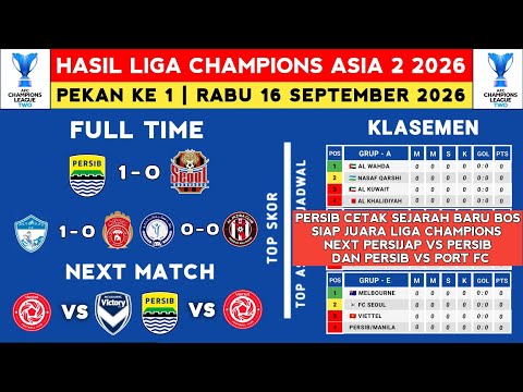 angkasa777 x bigwin138 - Hasil Liga Champions Asia 2 2026 - Persib vs Seoul - Klasemen Liga Champions Asia 2 2026