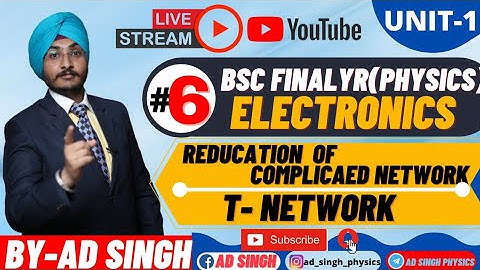B.Sc-3rd yr physics ||Solid State Electronics ||Reduction of Complicaed Network||Lec-06 IBy-AD SINGH