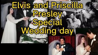 Elvis and Priscilla Presley wedding day