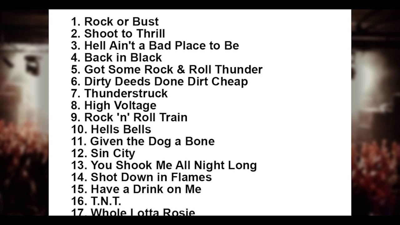 AC/DC Setlist - Xcel Energy Center - St. Paul - Minnesota - 14 February ...