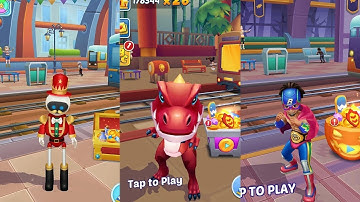 Most Fun Game - Subway Surfers Game - 3 Characters Run - Bruce Lee, Lucy, Frank | Android/iOS HD