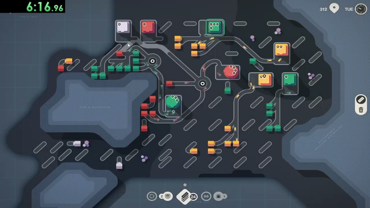Mini Motorways - Cape Town 2500 Commuters WR (13:57.167)
