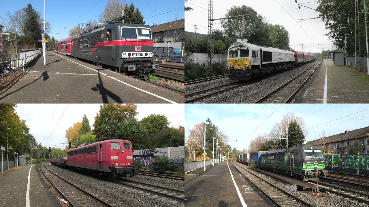 Bahnverkehr in Bochum-Hamme mit Br 143 + WFL Dosto, Br 232, Class 77🔊, Werbeloks, Br 151, M6S uvm.