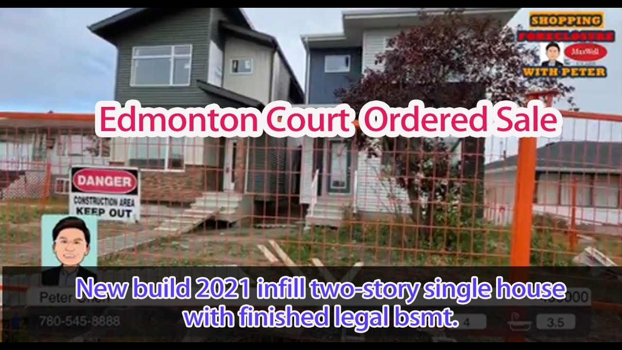 Edmonton Court Sale 2021 new build infill 2 story with legal suite