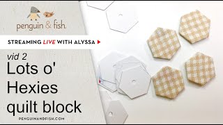 Lots o' Hexies block from the Splendid Sampler 2 -vid 2 - Live with Alyssa