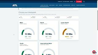 Wait times for the Atlanta airport