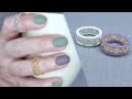 【DIY】How to make Knuckle/Midi Rings with seed beads *tutorialビーズのファランジリングミディリングの作り方ビーズステッチ♡串珠关节戒指