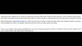 Grand Juries Not Resulting In Indictments:  Police Officers: 80 of 81  Civilians: 11 of 162,000