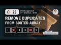 LeetCode 26 - Remove Duplicates from Sorted Array | Bangla Explanation with Code (Python & C++)