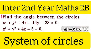 Angle between two circles in telugu@maths naresh eclass