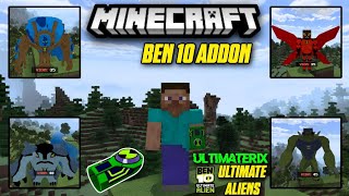 Minecraft ben 10 ultimate aliens mod download || Minecraft Ben 10 addon ultimate aliens ||