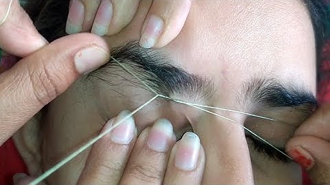 First time eyebrows threading tutorial for beginners, Thick to thin eyebrows, Perfect shape eyebrow