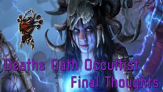 Path of Exile 3.9  - Death's Oath Occultist,  just okay.