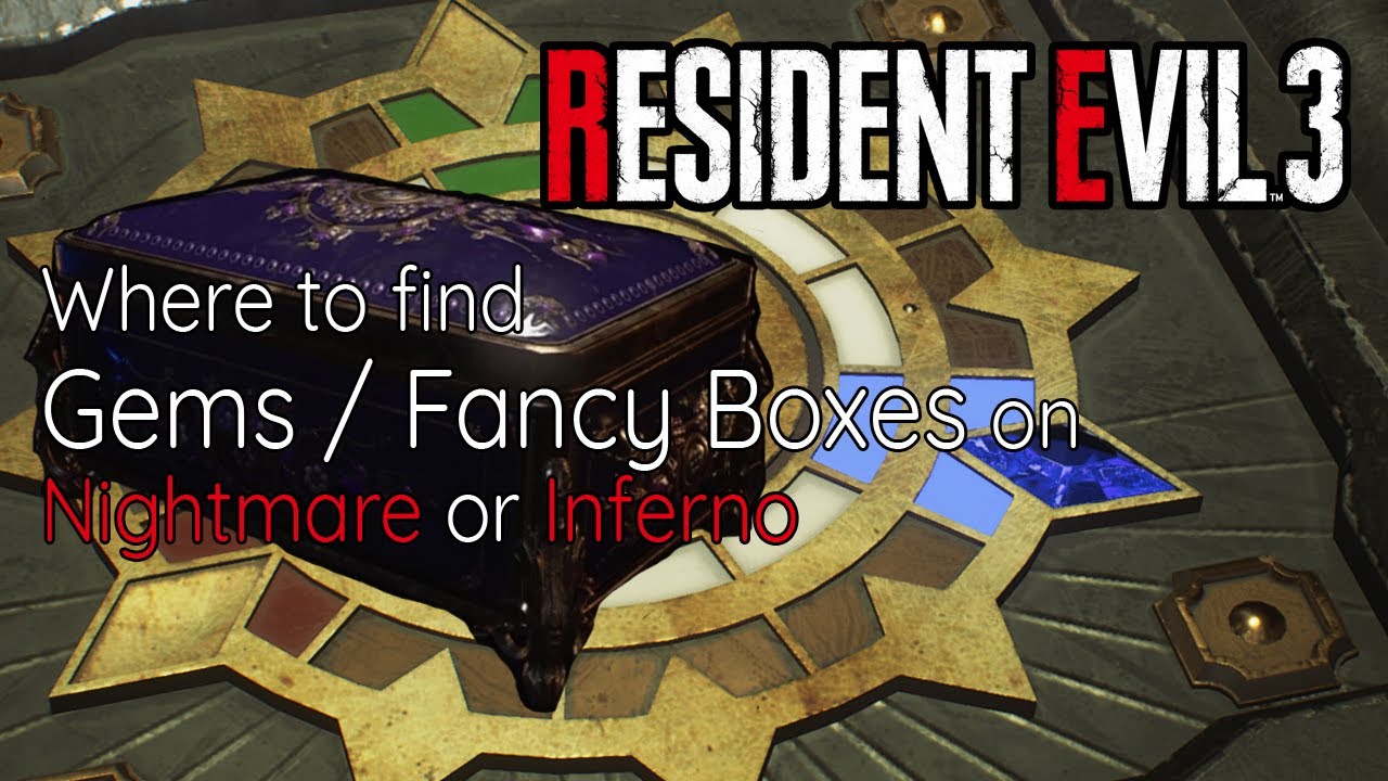 Where to find Gems in Resident Evil 3 (Nightmare/Inferno)