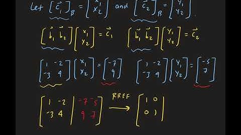 Example 1: Finding the change of coordinates matrix