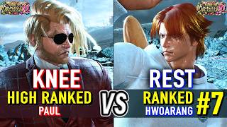 T8 🔥 KNEE (Paul) vs REST (#7 Ranked Hwoarang) 🔥 Tekken 8 High Level Gameplay