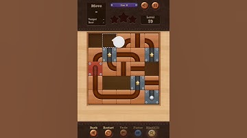 Roll the Ball slide puzzle Star H Pack Level 59 Solution