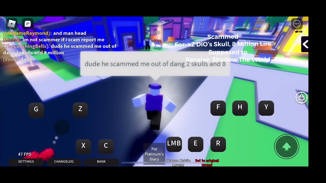 Getting scammed on Stands Awakening YouTube