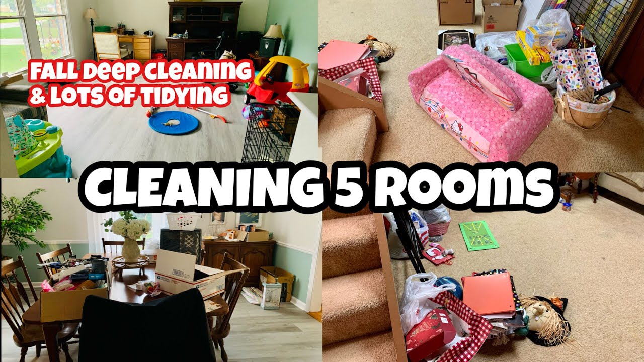 Fall Cleaning motivation/ Deep clean, today and regular cleaning of 5 rooms