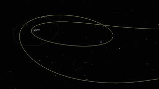 The trajectory of object 2020 SO as it makes a near-miss and then orbits the Earth