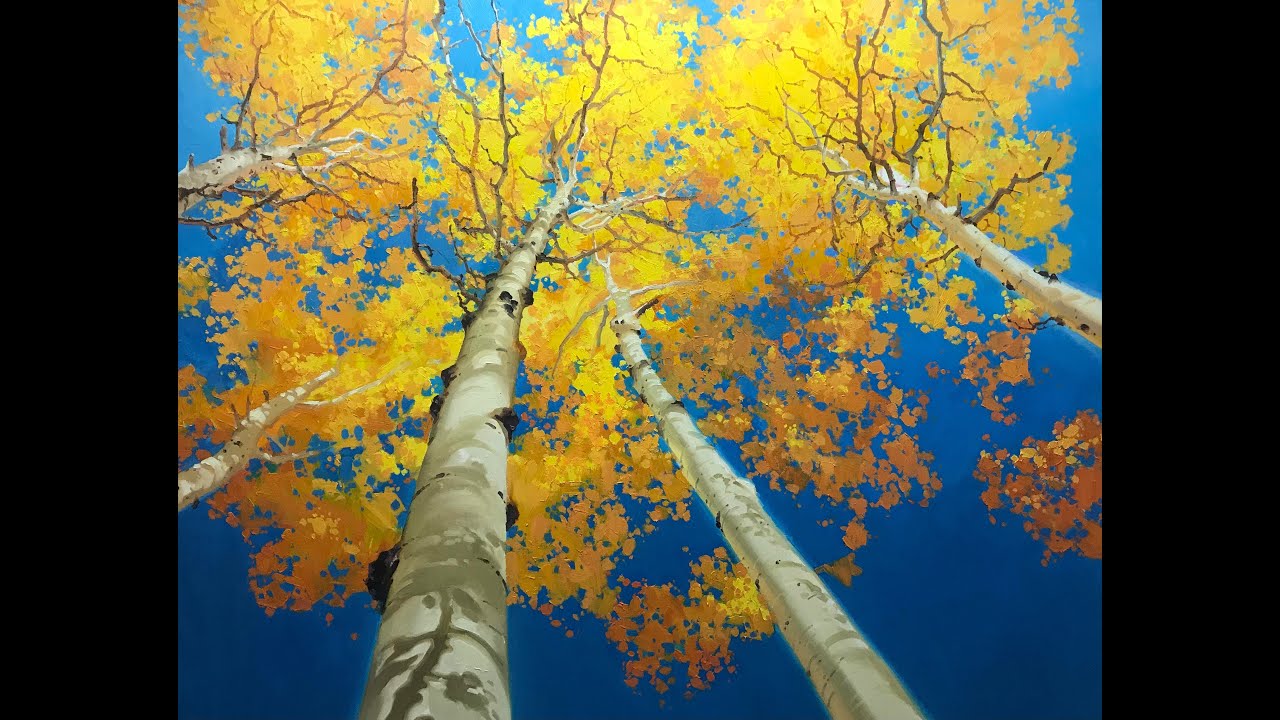 How to finalize a large size of Aspen Trees painting