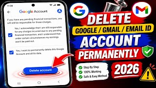 How to Delete Gmail or Google Account Permanently on Android Phone 2026