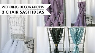 3 Char Sash Ideas | Wedding Decorations | BalsaCircle.com