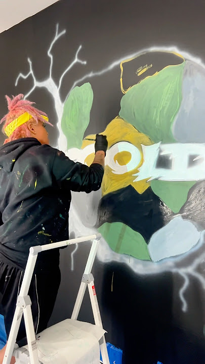 Custom Camo Wall Design for @llcooldra LIKE for the FULL VIDEO #doitalldreaux #wallmural