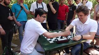 Magnus Carlsen In Time Scramble Against Anish Giri