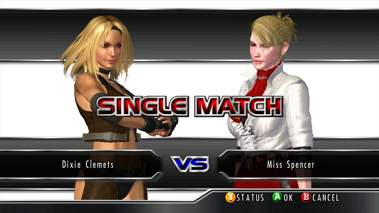 Single match. Rumble Roses XX Reiko vs Dixie Clemets. Reiko Hinomoto vs Dixie Clemets Art. Mrs vs MS vs MS.