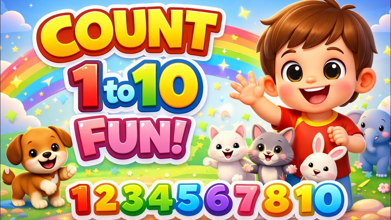 Learn Counting 1 to 10 for Kids 🎵 Fun Numbers with Animals | Toddler Learning Video
