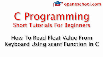 C Programming Basics - How To Read Float Value From Keyboard Using scanf Function In C