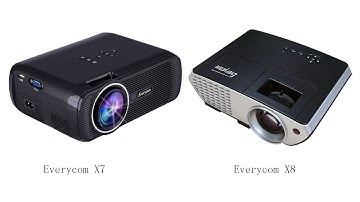 Everycom X8 compare with Everycom X7 projector