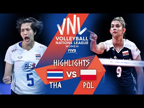 Thailand vs. Poland - FIVB Volleyball Nations League - Women - Match Highlights, 13/06/2021