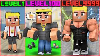 1 LEVEL VS 100 LEVEL VS 999999 LEVEL KASLI EFEKAN! 😱 -Minecraft