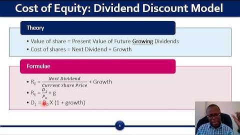 Cost of Equity using Dividend Discount Model