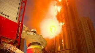 Russland: Großbrand in Luxus-Hochhaus