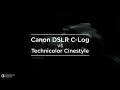 Canon dslr clog vs technicolor cinestyle test by chung dha