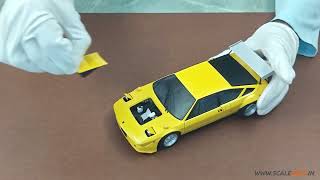 Unboxing 1974 Lamborghini Urraco Rally yellow 1:18 Kyosho diecast