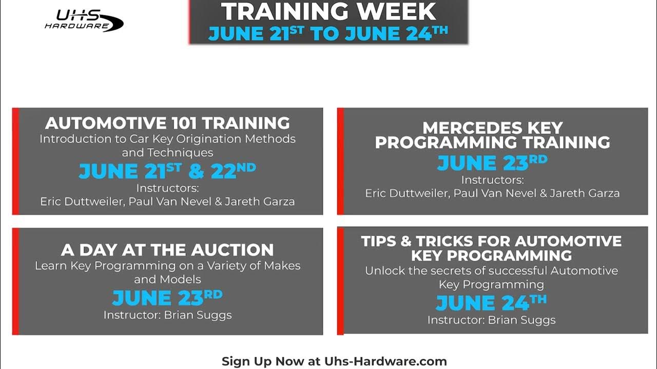 UHS Hardware Training Week June 21 24 Ft. Lauderdale Florida