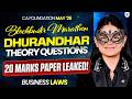 PAPER LEAKED?😳Most Expected Theory Questions🔥| 20 Marks Confirmed!? CA Foundation Law May 2026