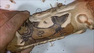 bass wood carving  part 1 Jerrys WoodShop and Outdoors
