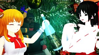 東方 Touhou Mmd Suika Makes Reimu Christmas Sake Ft. Demoman