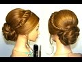 Wedding prom updo, hairstyle for long hair tutorial