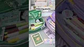 Green vs Purple Pencil Case 💚💜 #shorts#green #unboxing #satisfying #stationery