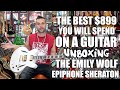 Best 899 guitar on the planet unboxing the epiphone emily wolfe sheraton