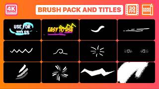 Brush Elements Titles Title Animation Motion Graphics — Ready to Use