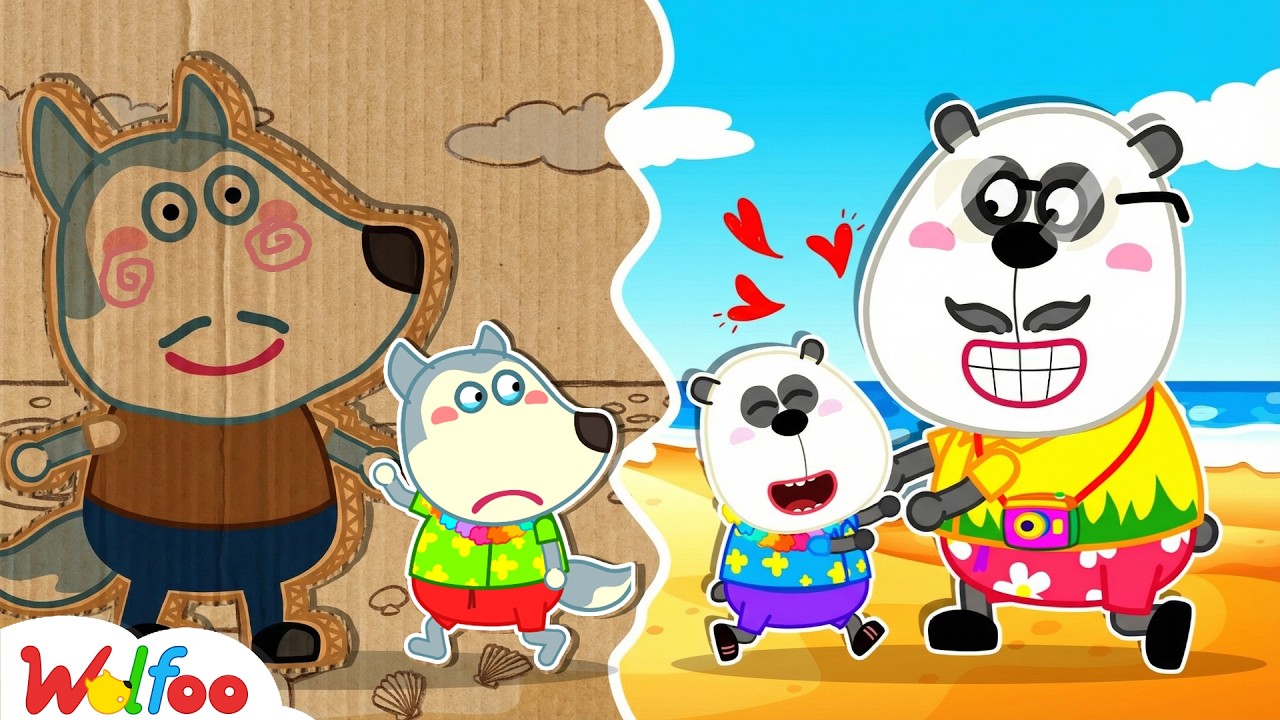 Cardboard Family?! Daddy! Wish You Were Here!| Wolfoo Channel | Kids Cartoon