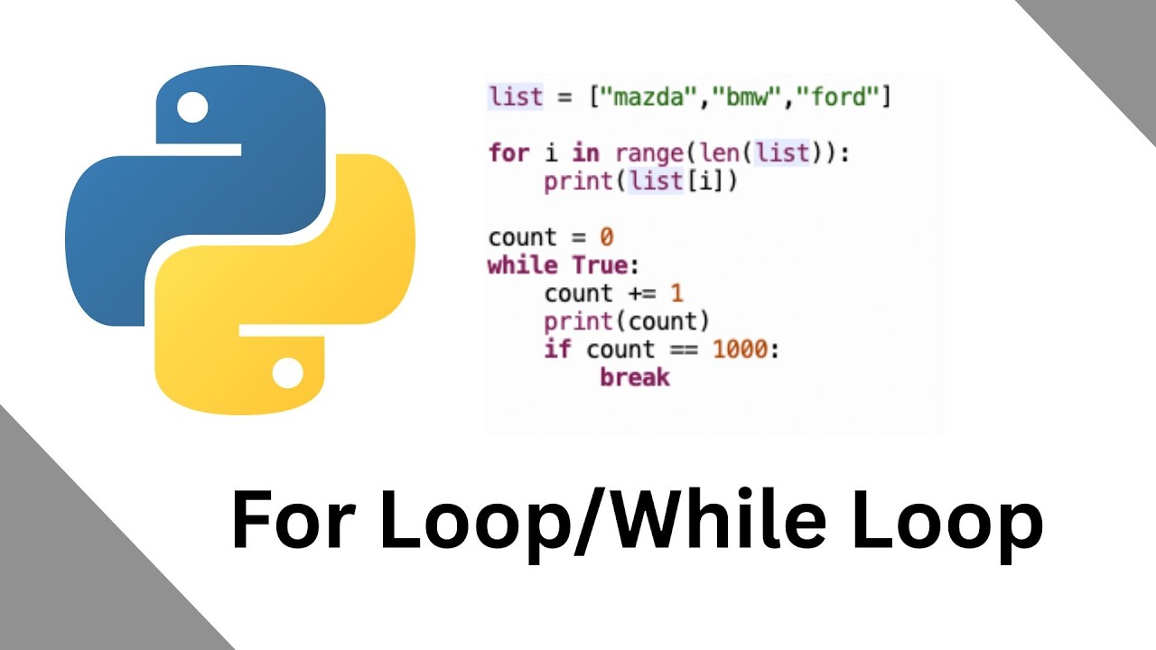 How to Use For Loops and While Loops in Python (Beginner Tutorial ...