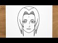 How to draw TSUNADE from Naruto step by step, EASY